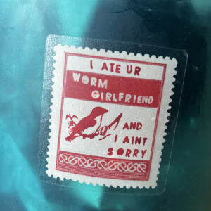Worm Girlfriend 2.5" Transparent Sticker