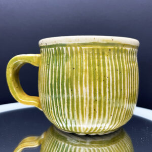 Lemon-Line Mug with Pinched Handle - 16 oz