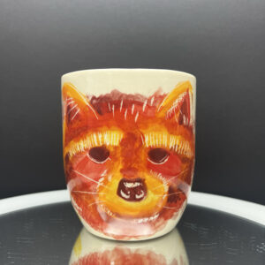 Hand-Painted Raccoon Cup - 14 oz