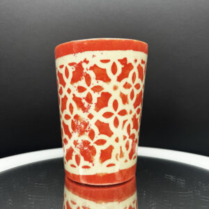 Slanted Rim Lattice Cup - 14 oz [Imperfect: Glaze crawl]