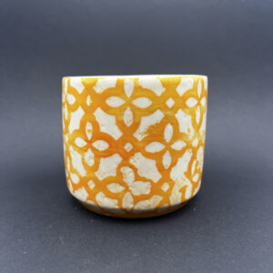Yellow Lattice Cup - 8 oz [Imperfect: Glaze Crawl]